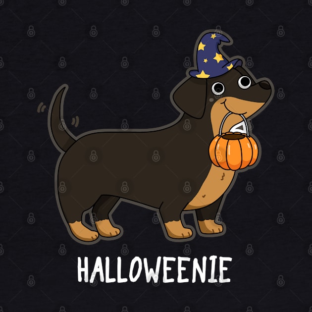 Halloweenie Cute Halloween Dachshund Dog Pun by punnybone
